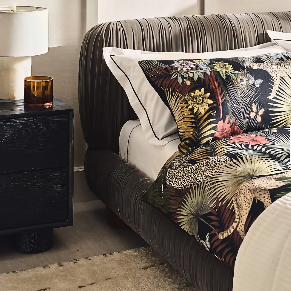 ❤️BUY 2 GET 1 FREE DEAL Palm Grove Linen King Pillow Shams Set of 2